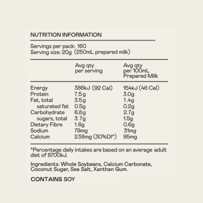 Soy Milk Bulk 3.2kg / 40L