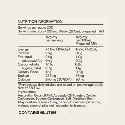 Oat Barista Bulk 5kg / 50L